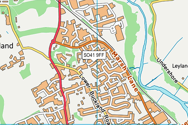 SO41 9FF map - OS VectorMap District (Ordnance Survey)