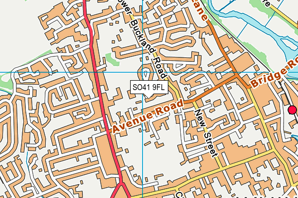 SO41 9FL map - OS VectorMap District (Ordnance Survey)
