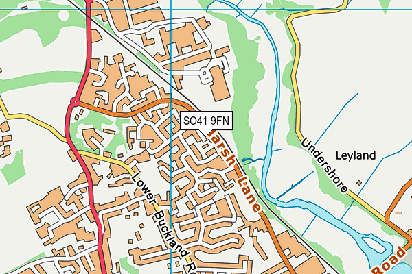 SO41 9FN map - OS VectorMap District (Ordnance Survey)