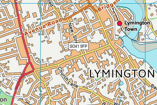 SO41 9FP map - OS VectorMap District (Ordnance Survey)