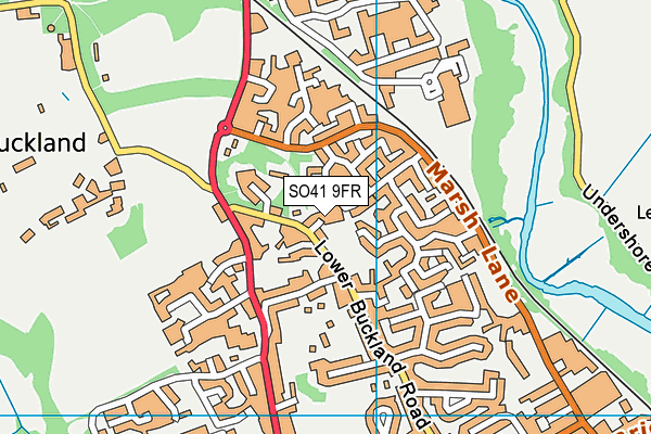 SO41 9FR map - OS VectorMap District (Ordnance Survey)