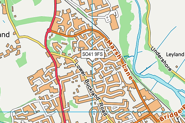 SO41 9FS map - OS VectorMap District (Ordnance Survey)