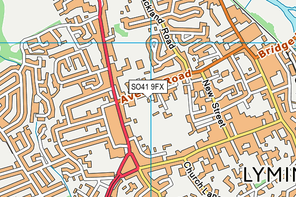 SO41 9FX map - OS VectorMap District (Ordnance Survey)