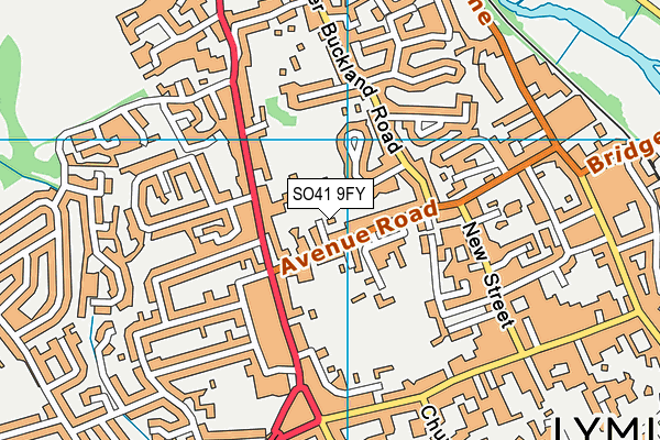 SO41 9FY map - OS VectorMap District (Ordnance Survey)