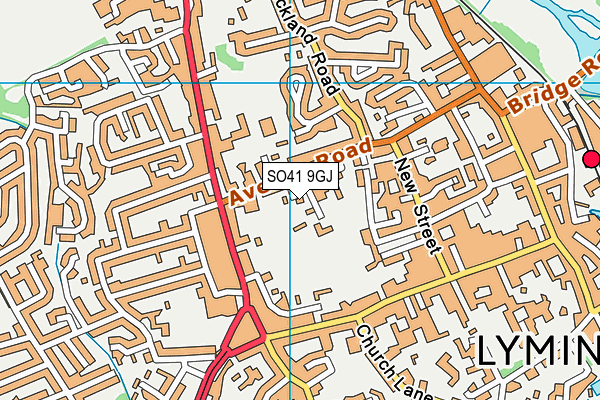 SO41 9GJ map - OS VectorMap District (Ordnance Survey)