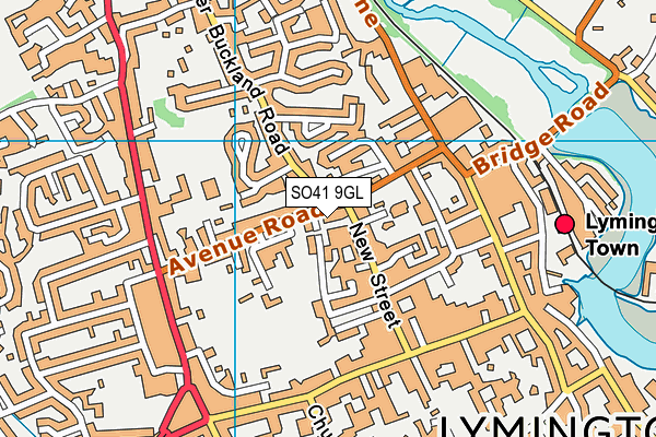 SO41 9GL map - OS VectorMap District (Ordnance Survey)