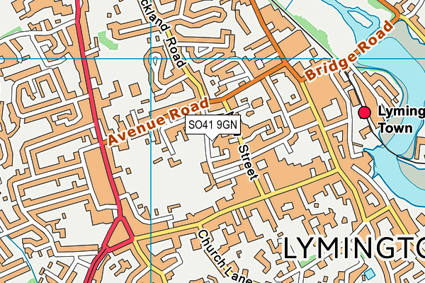 SO41 9GN map - OS VectorMap District (Ordnance Survey)