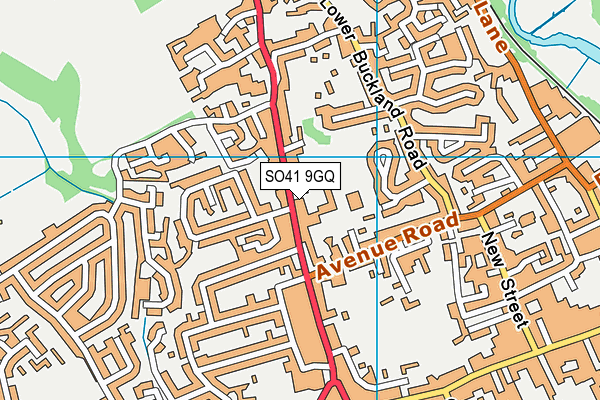 SO41 9GQ map - OS VectorMap District (Ordnance Survey)