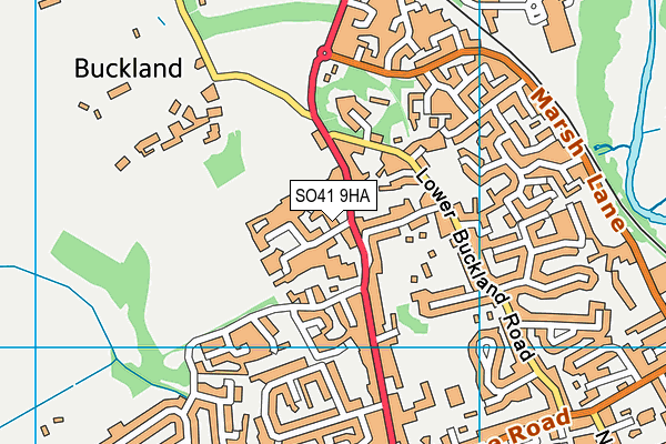 SO41 9HA map - OS VectorMap District (Ordnance Survey)