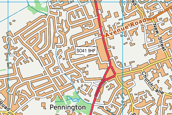 SO41 9HF map - OS VectorMap District (Ordnance Survey)