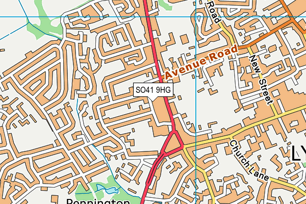 SO41 9HG map - OS VectorMap District (Ordnance Survey)