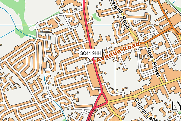 SO41 9HH map - OS VectorMap District (Ordnance Survey)