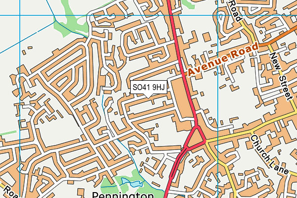 SO41 9HJ map - OS VectorMap District (Ordnance Survey)