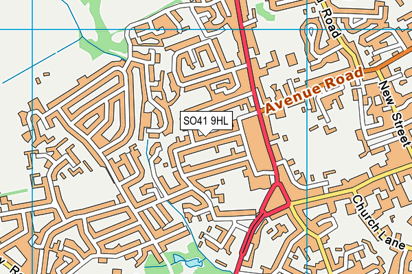 SO41 9HL map - OS VectorMap District (Ordnance Survey)