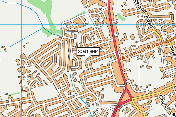 SO41 9HP map - OS VectorMap District (Ordnance Survey)
