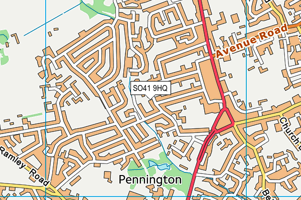 SO41 9HQ map - OS VectorMap District (Ordnance Survey)