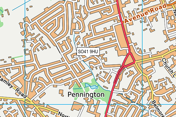 SO41 9HU map - OS VectorMap District (Ordnance Survey)