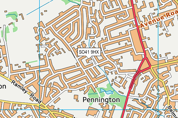 SO41 9HX map - OS VectorMap District (Ordnance Survey)