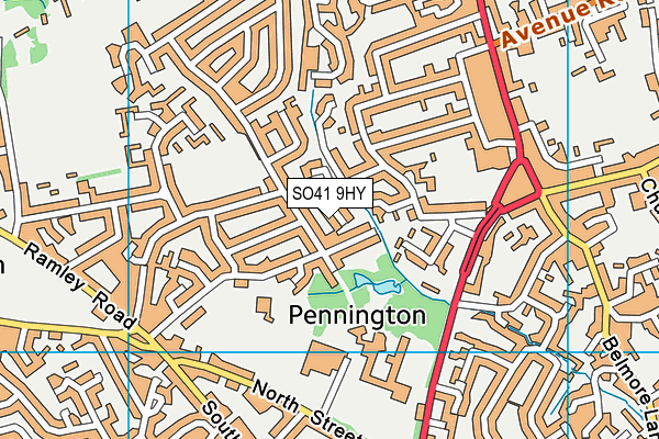SO41 9HY map - OS VectorMap District (Ordnance Survey)