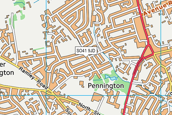 SO41 9JD map - OS VectorMap District (Ordnance Survey)