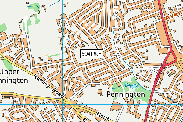 SO41 9JF map - OS VectorMap District (Ordnance Survey)