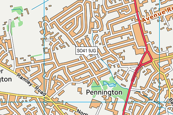 SO41 9JG map - OS VectorMap District (Ordnance Survey)