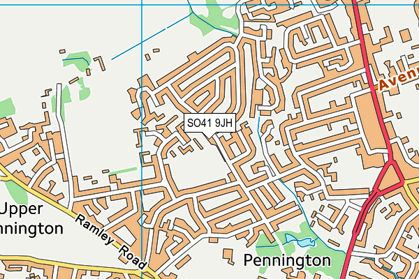 SO41 9JH map - OS VectorMap District (Ordnance Survey)