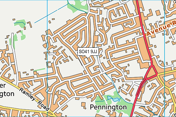 SO41 9JJ map - OS VectorMap District (Ordnance Survey)