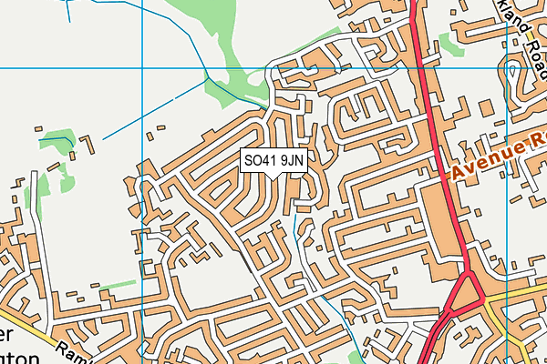 SO41 9JN map - OS VectorMap District (Ordnance Survey)