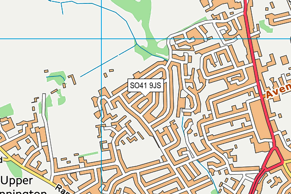 SO41 9JS map - OS VectorMap District (Ordnance Survey)