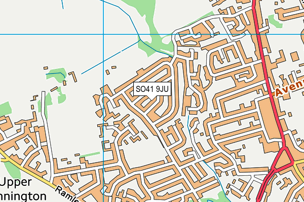 SO41 9JU map - OS VectorMap District (Ordnance Survey)