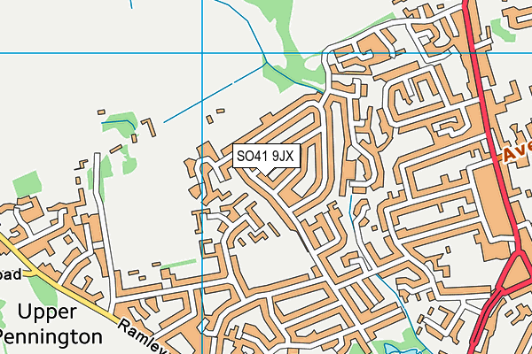 SO41 9JX map - OS VectorMap District (Ordnance Survey)