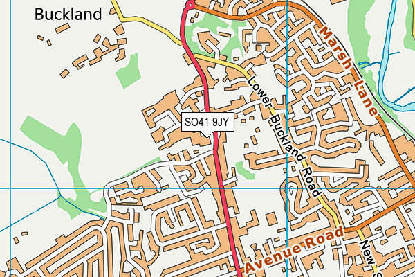 SO41 9JY map - OS VectorMap District (Ordnance Survey)