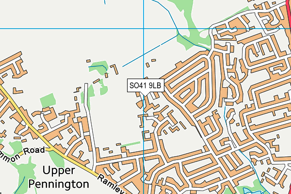 SO41 9LB map - OS VectorMap District (Ordnance Survey)