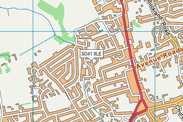 SO41 9LE map - OS VectorMap District (Ordnance Survey)
