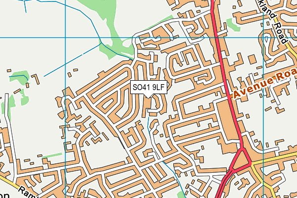 SO41 9LF map - OS VectorMap District (Ordnance Survey)