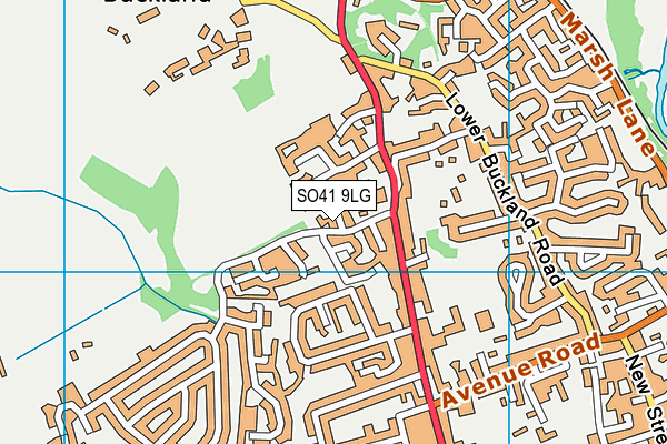 SO41 9LG map - OS VectorMap District (Ordnance Survey)