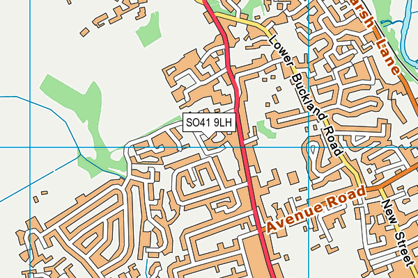 SO41 9LH map - OS VectorMap District (Ordnance Survey)