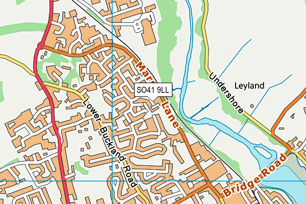 SO41 9LL map - OS VectorMap District (Ordnance Survey)