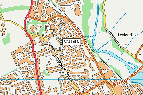 SO41 9LN map - OS VectorMap District (Ordnance Survey)