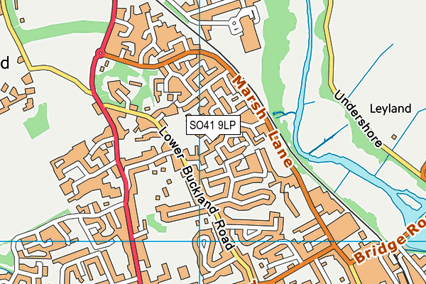 SO41 9LP map - OS VectorMap District (Ordnance Survey)