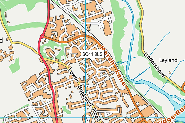 SO41 9LS map - OS VectorMap District (Ordnance Survey)