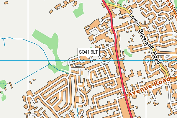 SO41 9LT map - OS VectorMap District (Ordnance Survey)