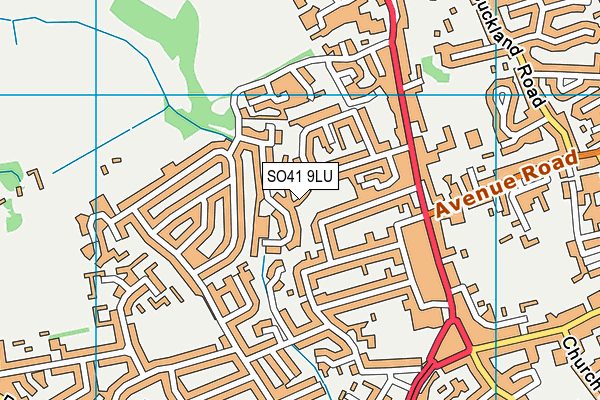 SO41 9LU map - OS VectorMap District (Ordnance Survey)