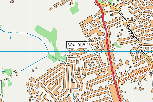 SO41 9LW map - OS VectorMap District (Ordnance Survey)