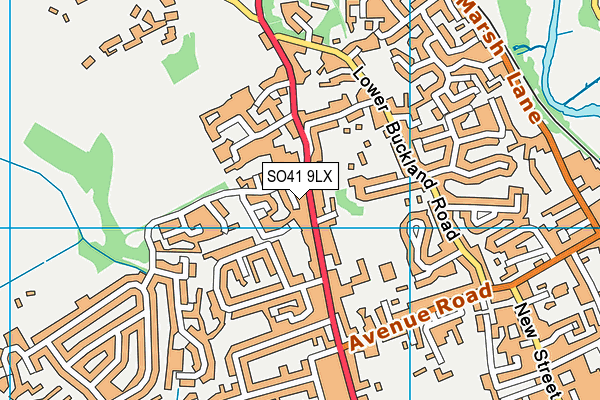 SO41 9LX map - OS VectorMap District (Ordnance Survey)