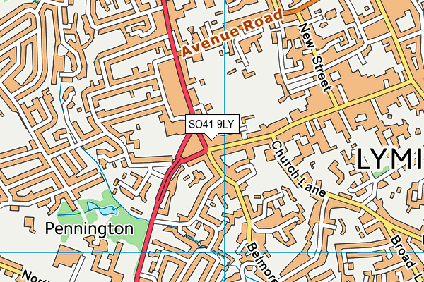 SO41 9LY map - OS VectorMap District (Ordnance Survey)