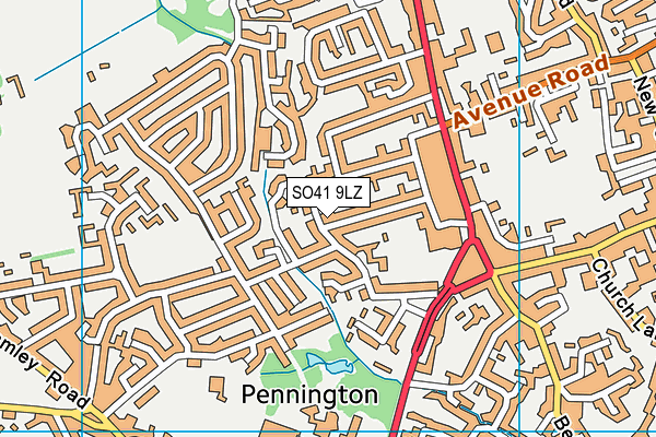 SO41 9LZ map - OS VectorMap District (Ordnance Survey)