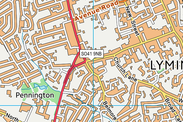 SO41 9NB map - OS VectorMap District (Ordnance Survey)