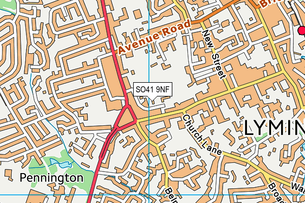 SO41 9NF map - OS VectorMap District (Ordnance Survey)